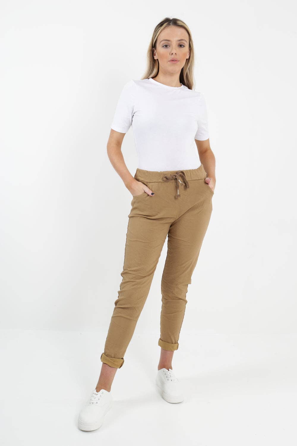 Miss Bold - Womens Plain Magic Pants Italian Multi Colours