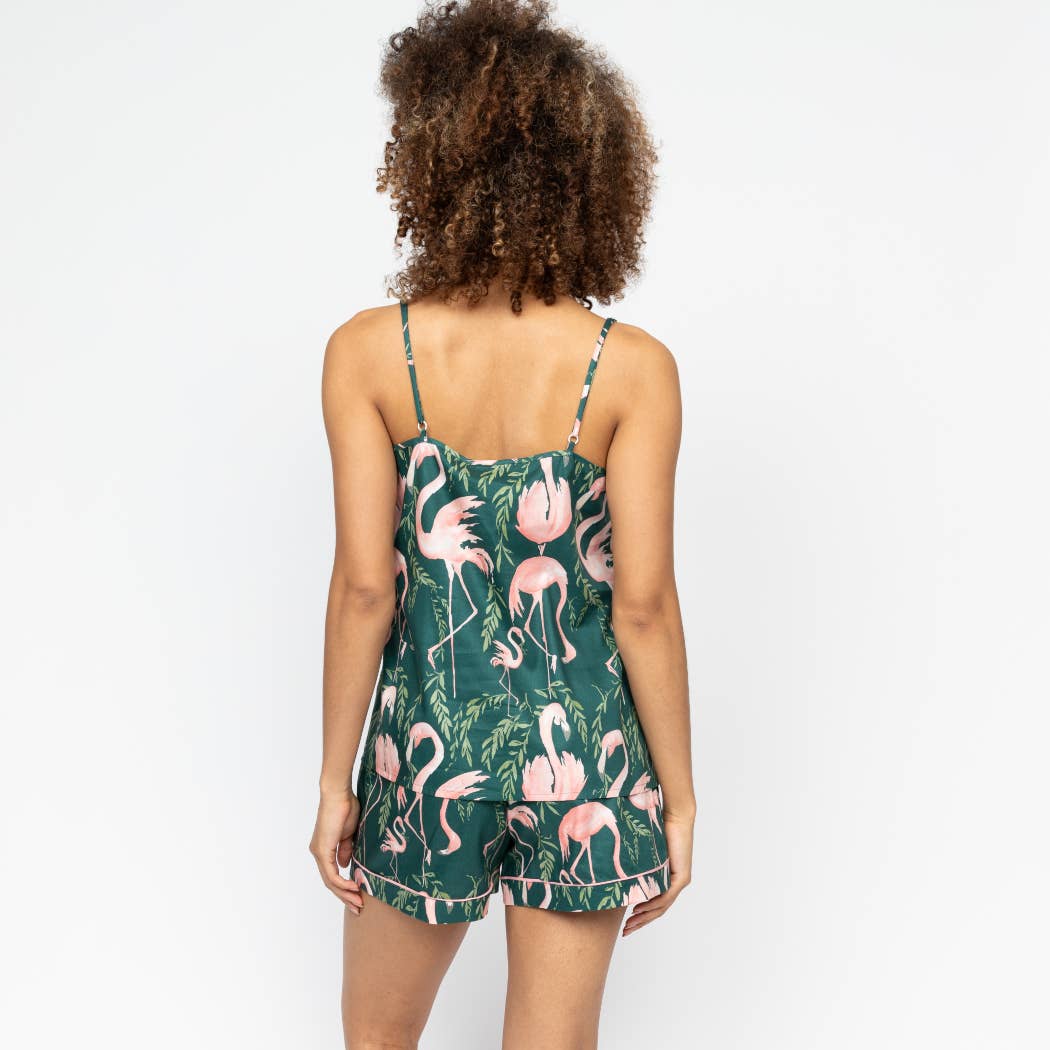 Cyberjammies - Ivy Green Flamingo Cami and Short Set