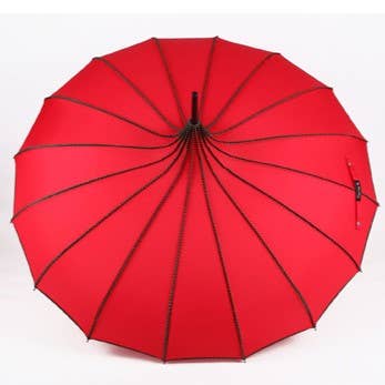 PEACH ACCESSORIES - Elegant Pagoda Umbrella with Black Trim TW014