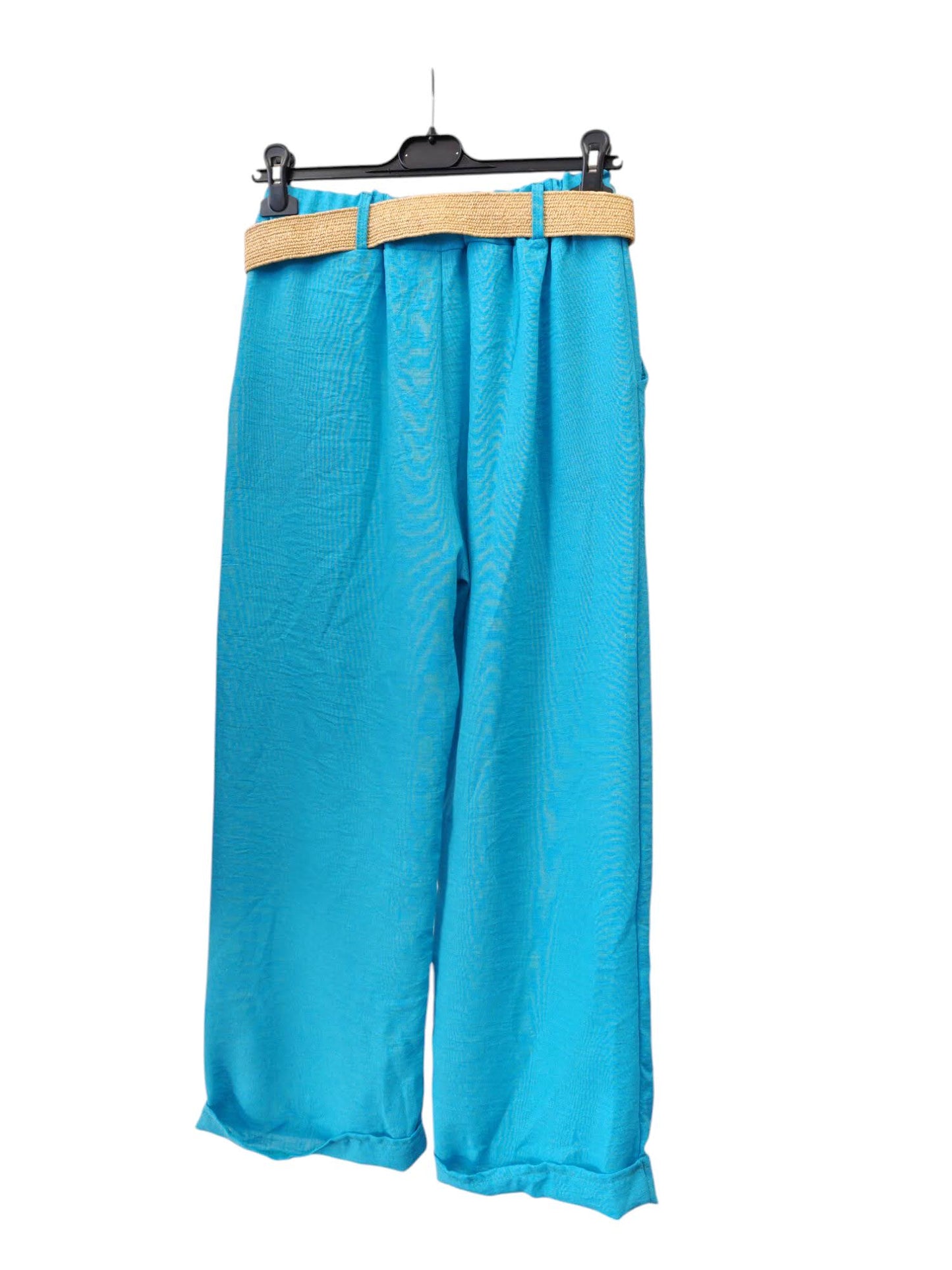 Superbia - Italian One Size Light Weight Linen Trousers +Belt
