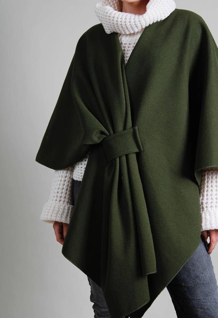 Kurt Muller - Knot Wrap Cape Poncho Knit