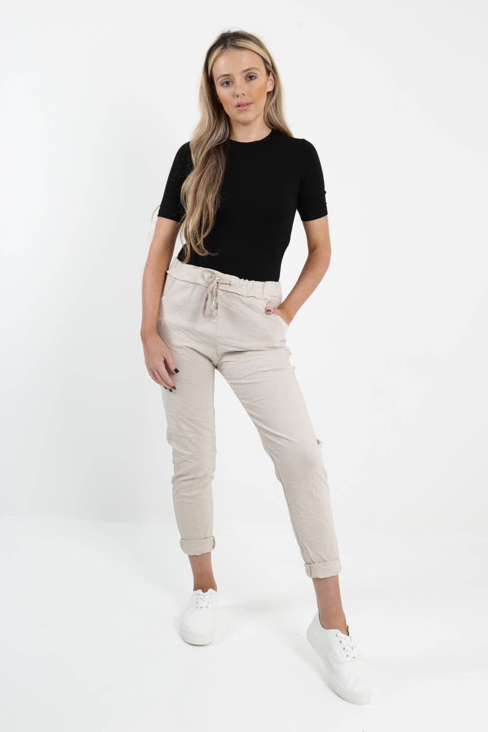 Miss Bold - Womens Plain Magic Pants Italian Multi Colours