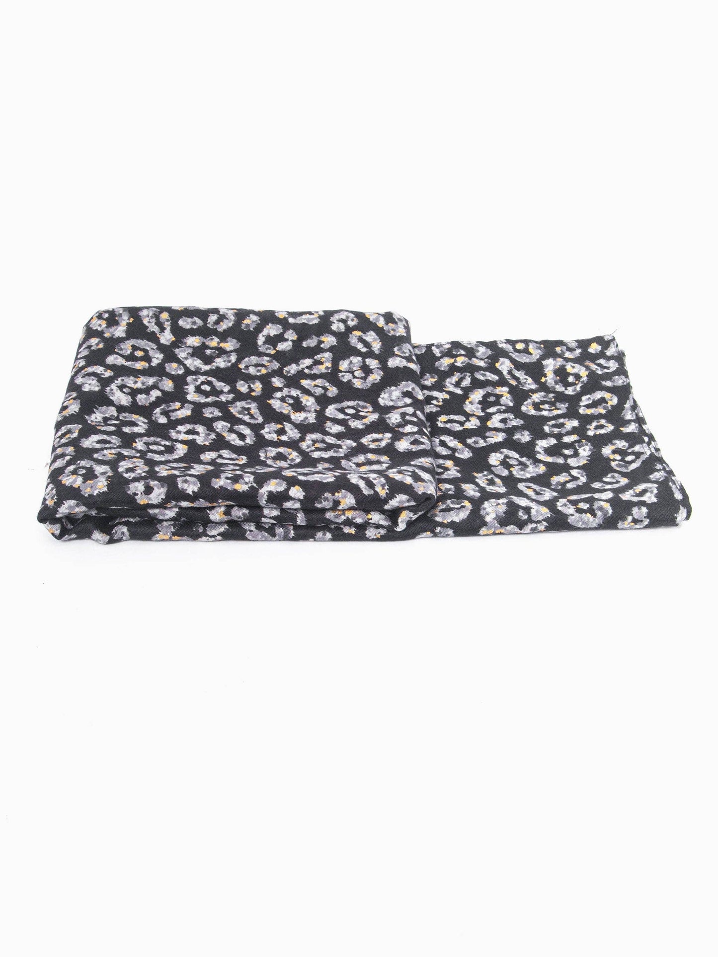 Sarta Accessories - Kim Lightweight Scarf - Black, Animal Foil