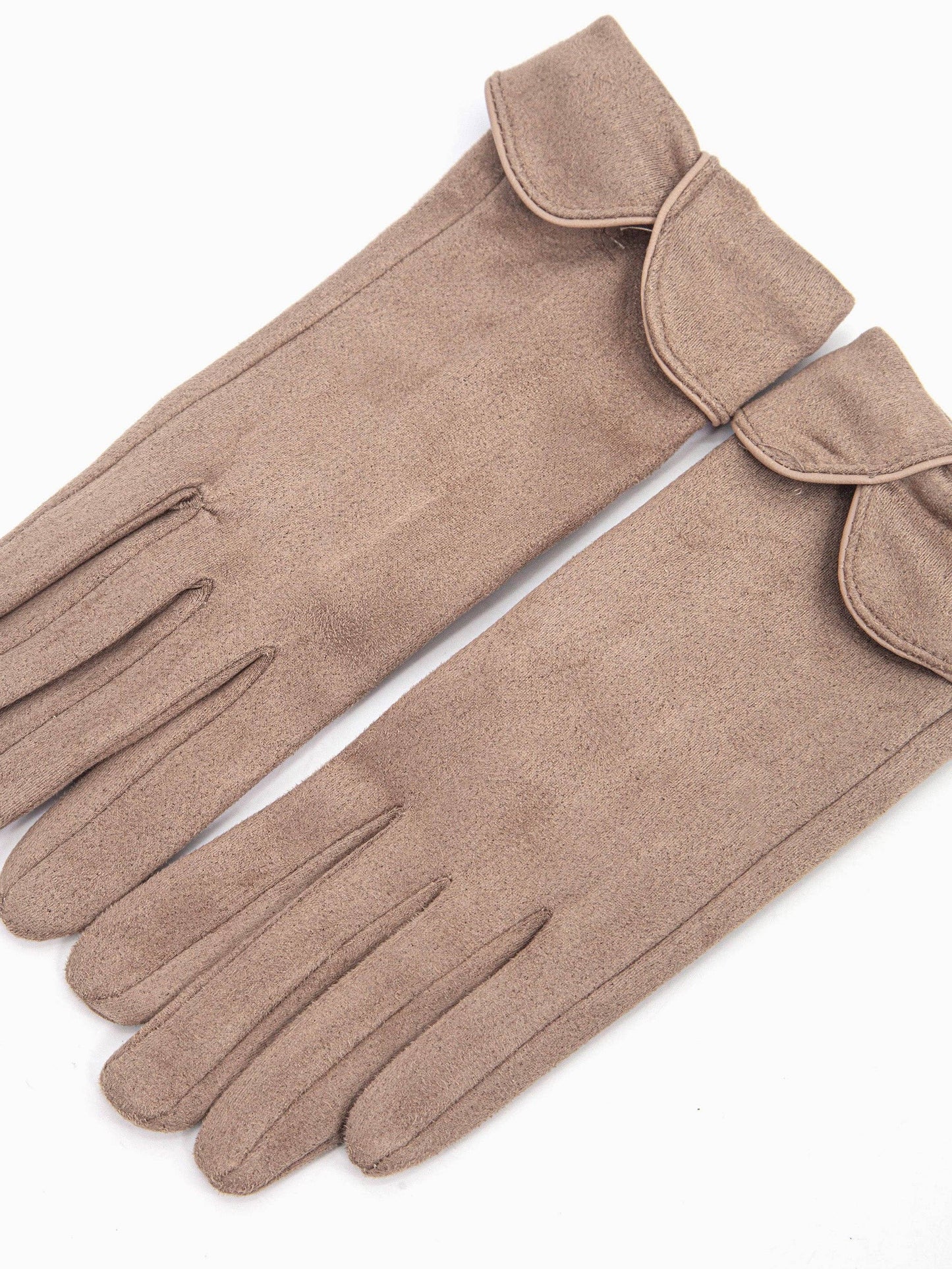 Sarta Accessories - Tori Scalloped Cuff Gloves - Camel