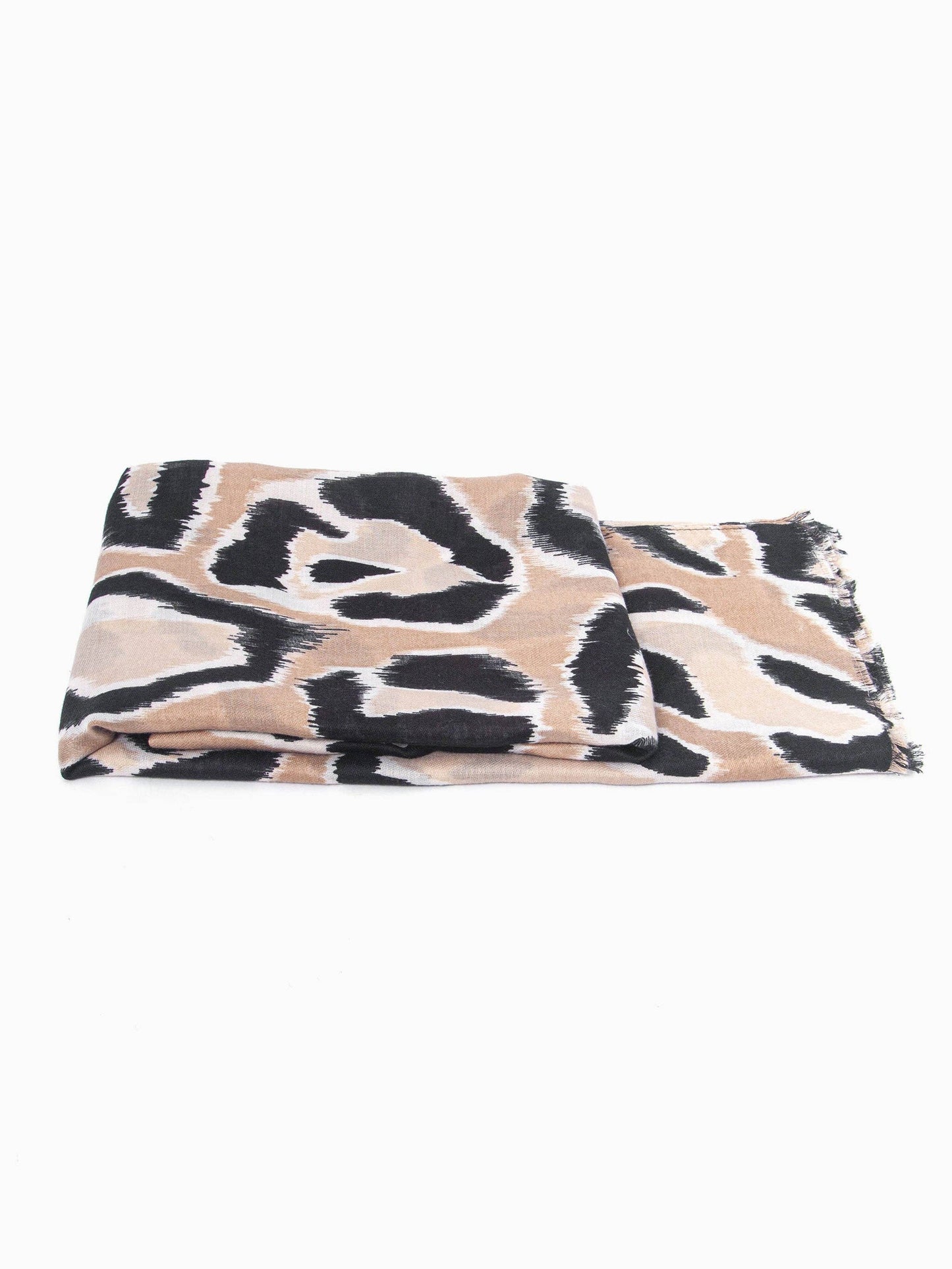 Sarta Accessories - Laura Lightweight Scarf - Neutral, Large Leopard