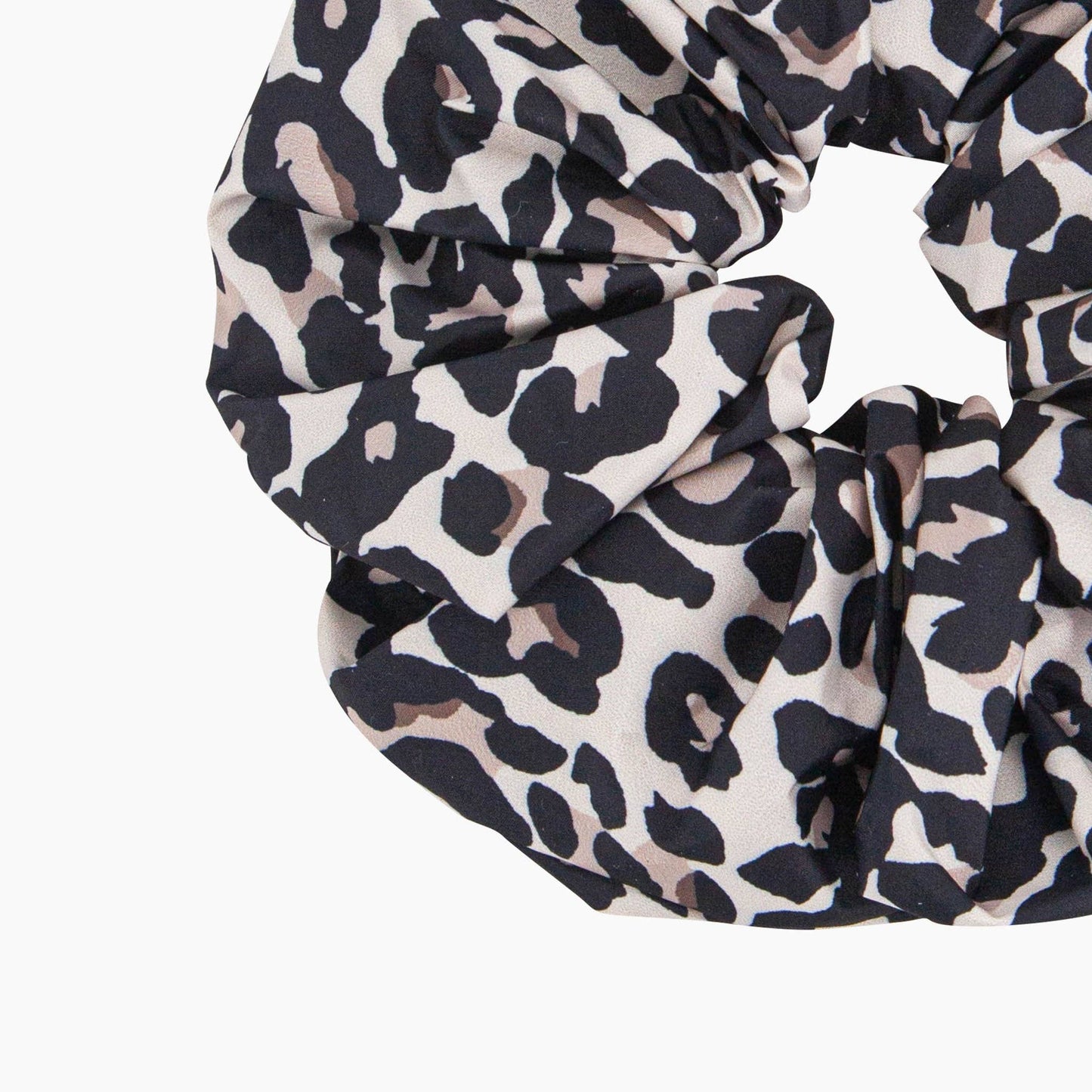 Sarta Accessories - Dakota Large Hair Scrunchie - Neutral, Leopard