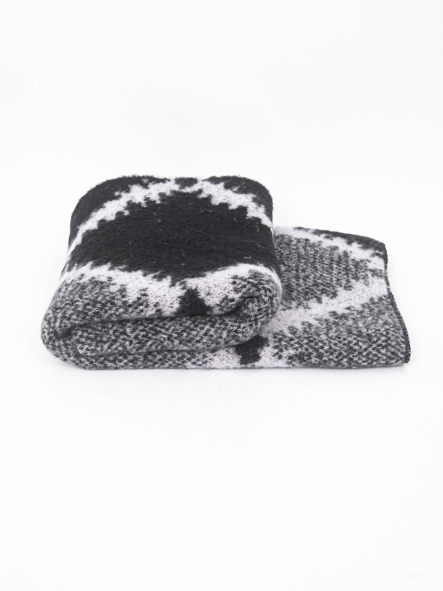 Sarta Accessories - Dove Heavyweight Scarf - Grey/Black, Crosshatch