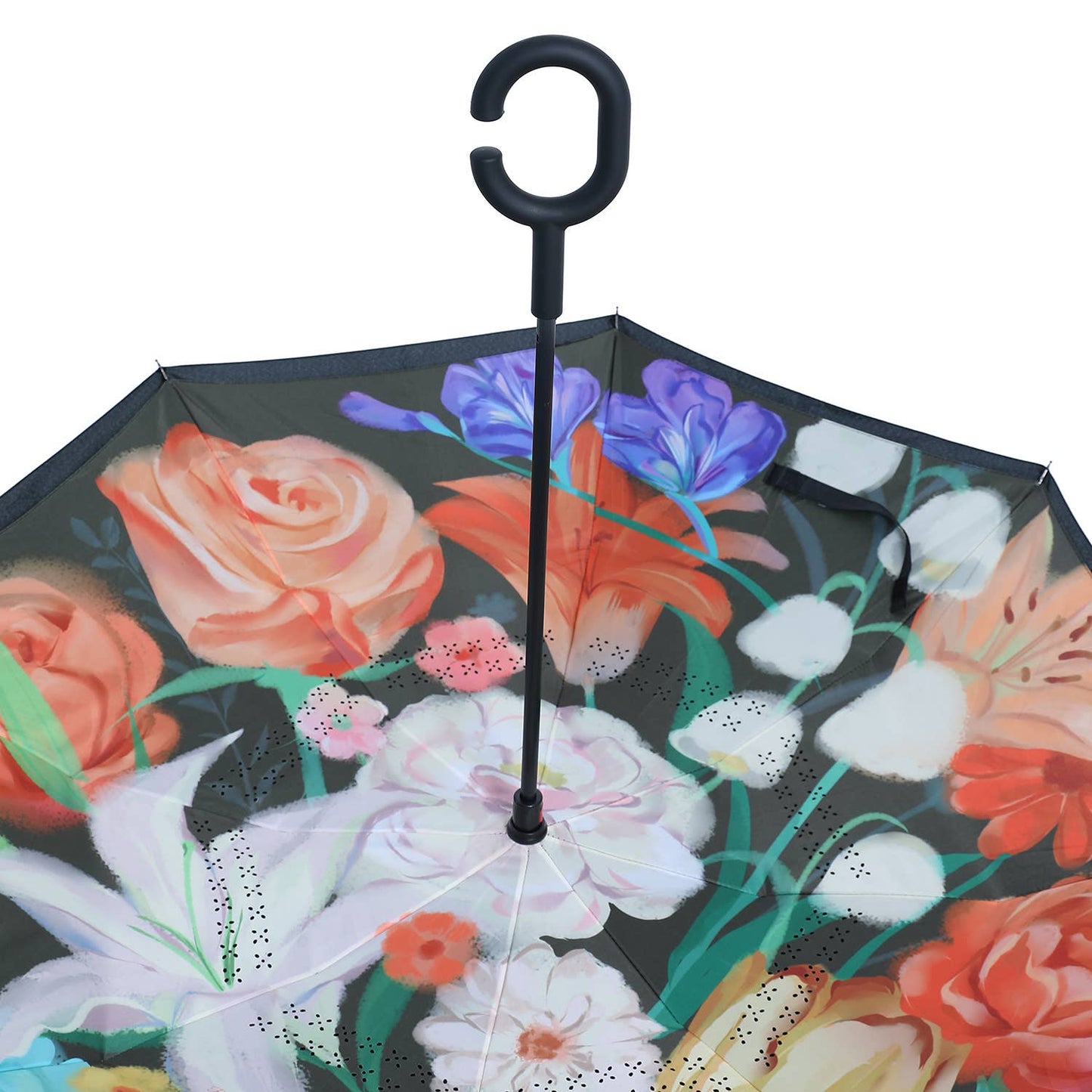 PEACH ACCESSORIES - Floral Symphony Reversable Umbrella F916