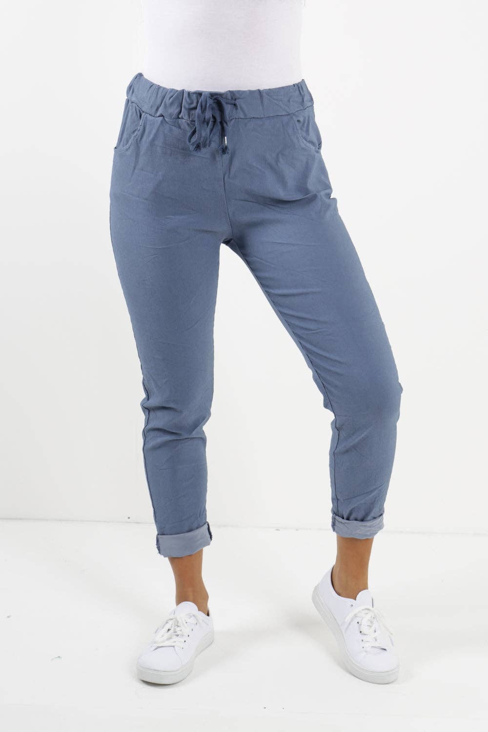 Miss Bold - Womens Plain Magic Pants Italian Multi Colours