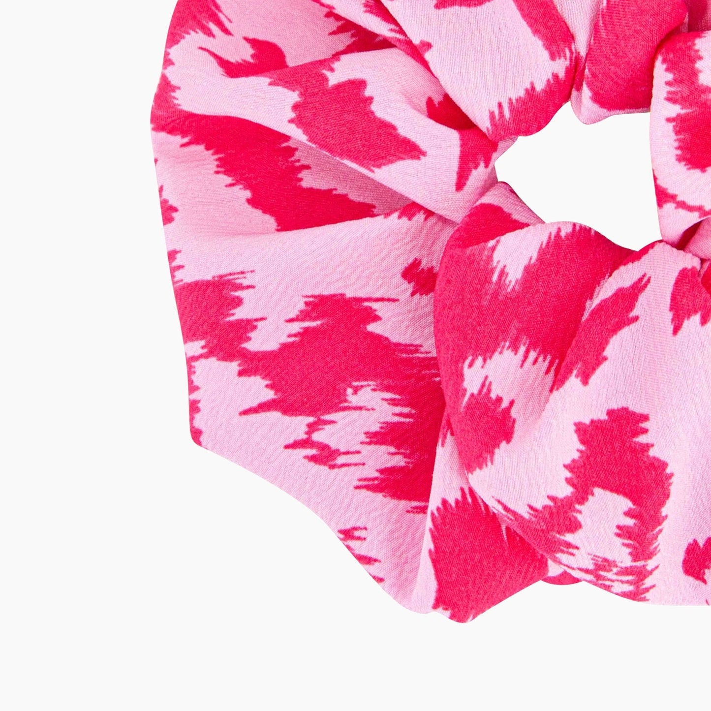 Sarta Accessories - Dakota Large Hair Scrunchie - Hot Pink, Animal