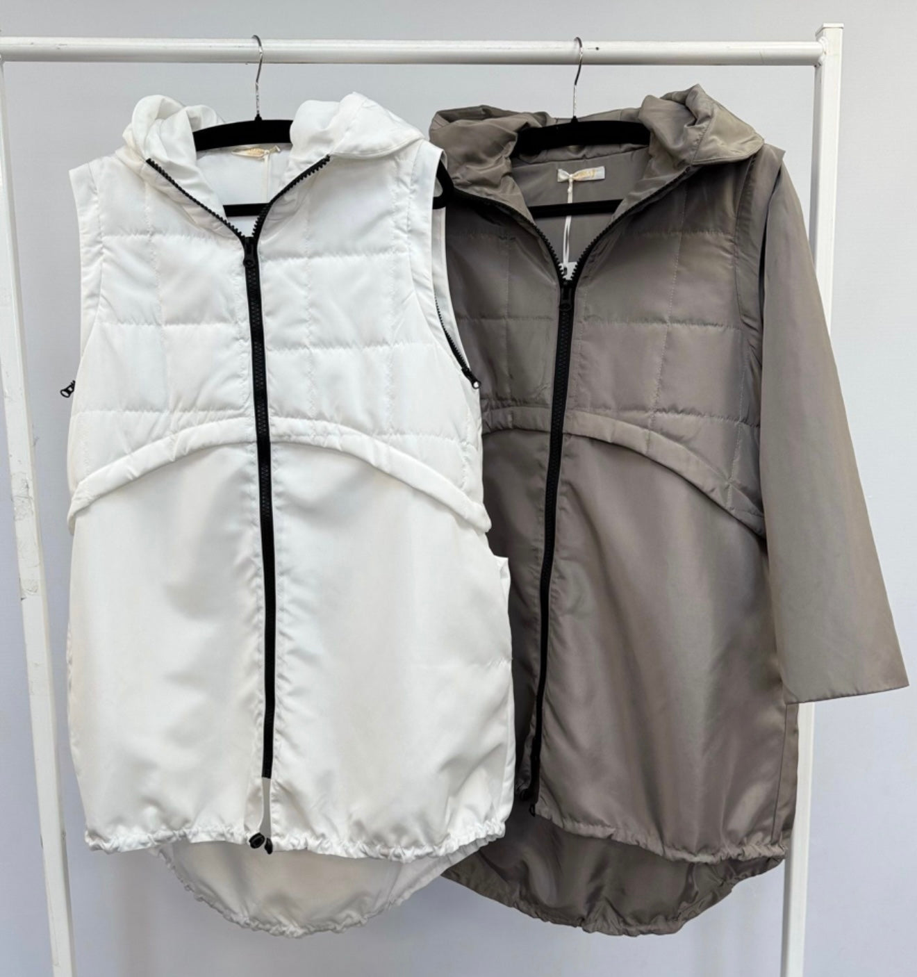 Hooded Coat with Detachable Sleeves