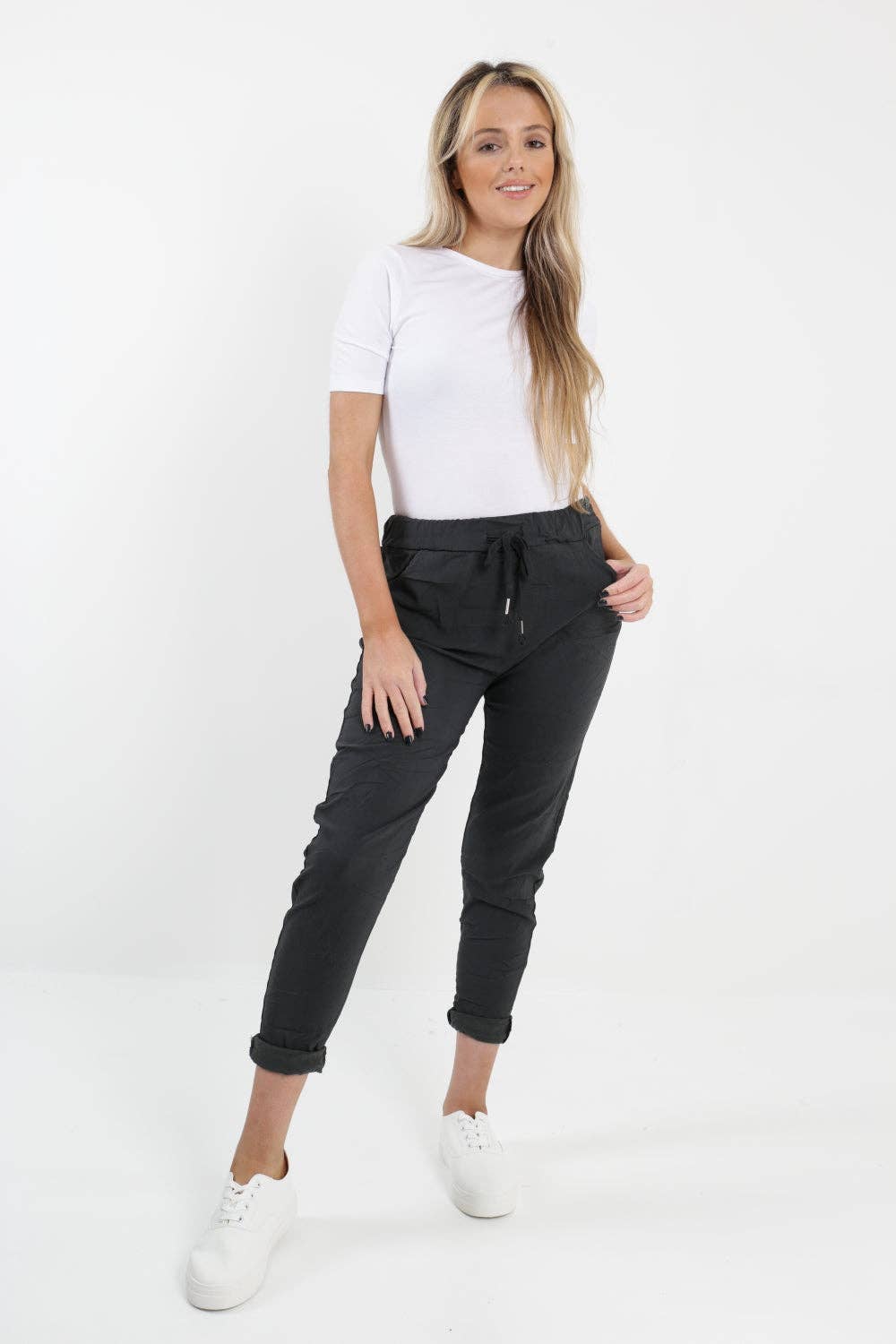 Miss Bold - Womens Plain Magic Pants Italian Multi Colours