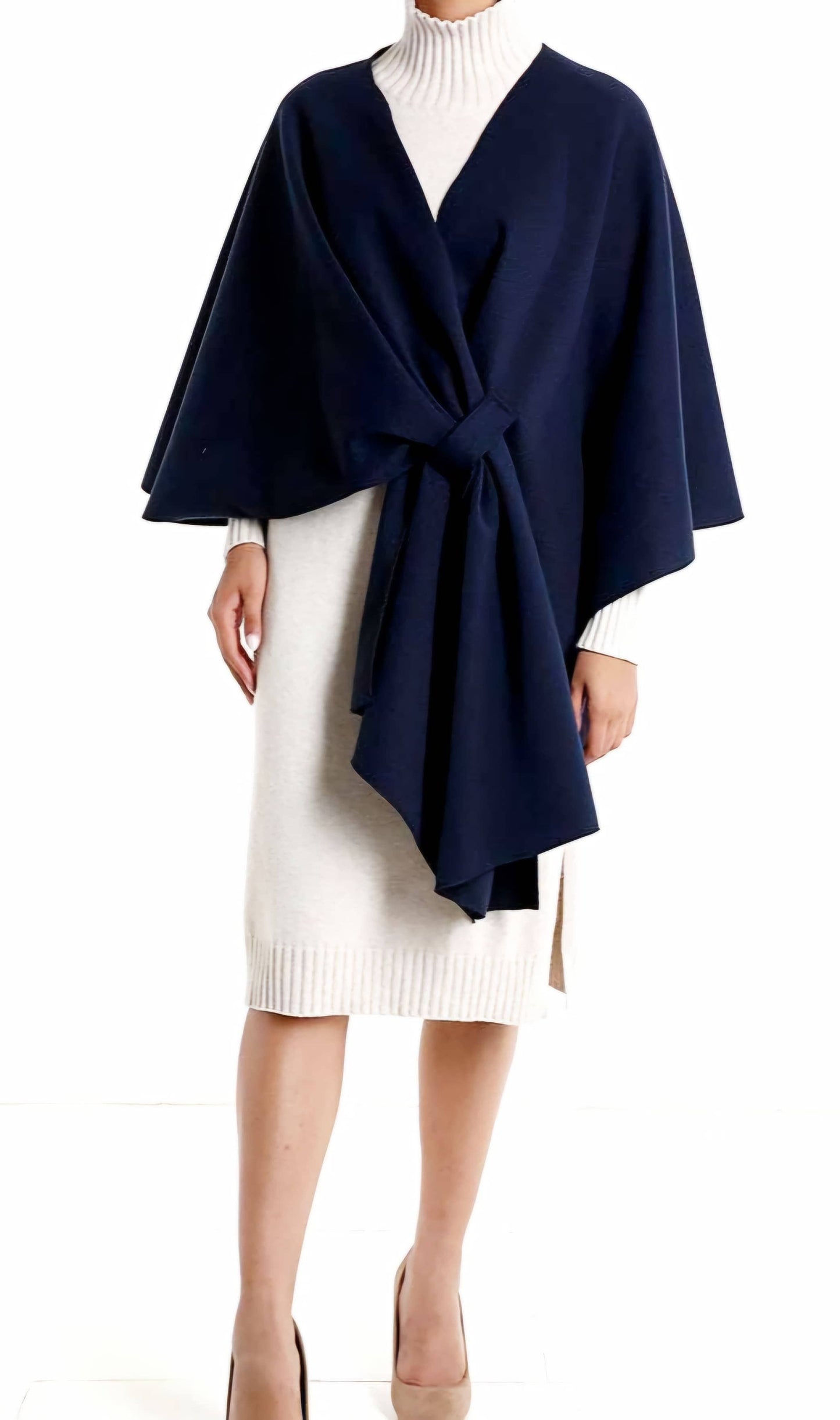 Kurt Muller - Knot Wrap Cape Poncho Knit