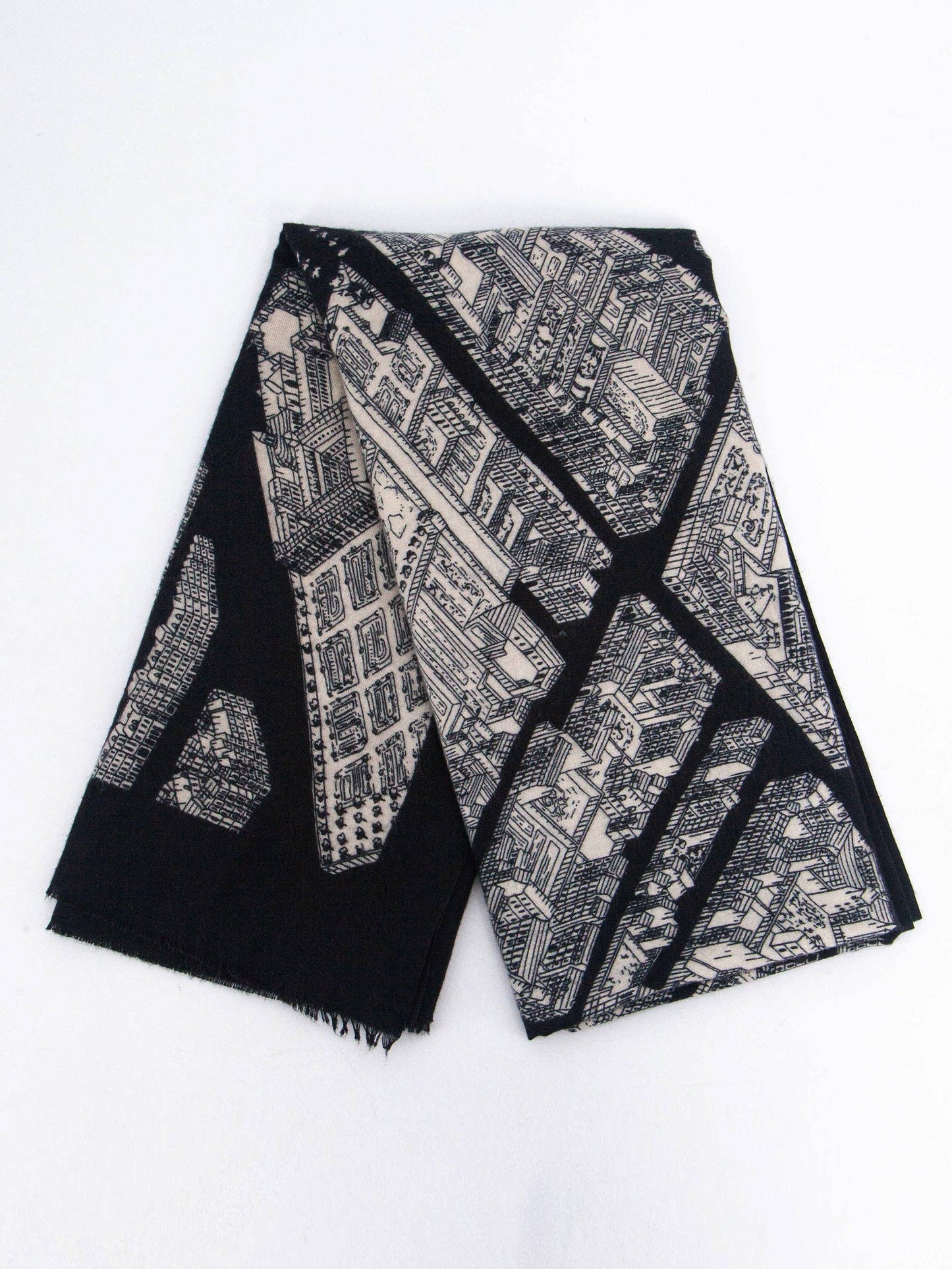 Sarta Accessories - Shelby Lightweight Scarf - Black, Architecture
