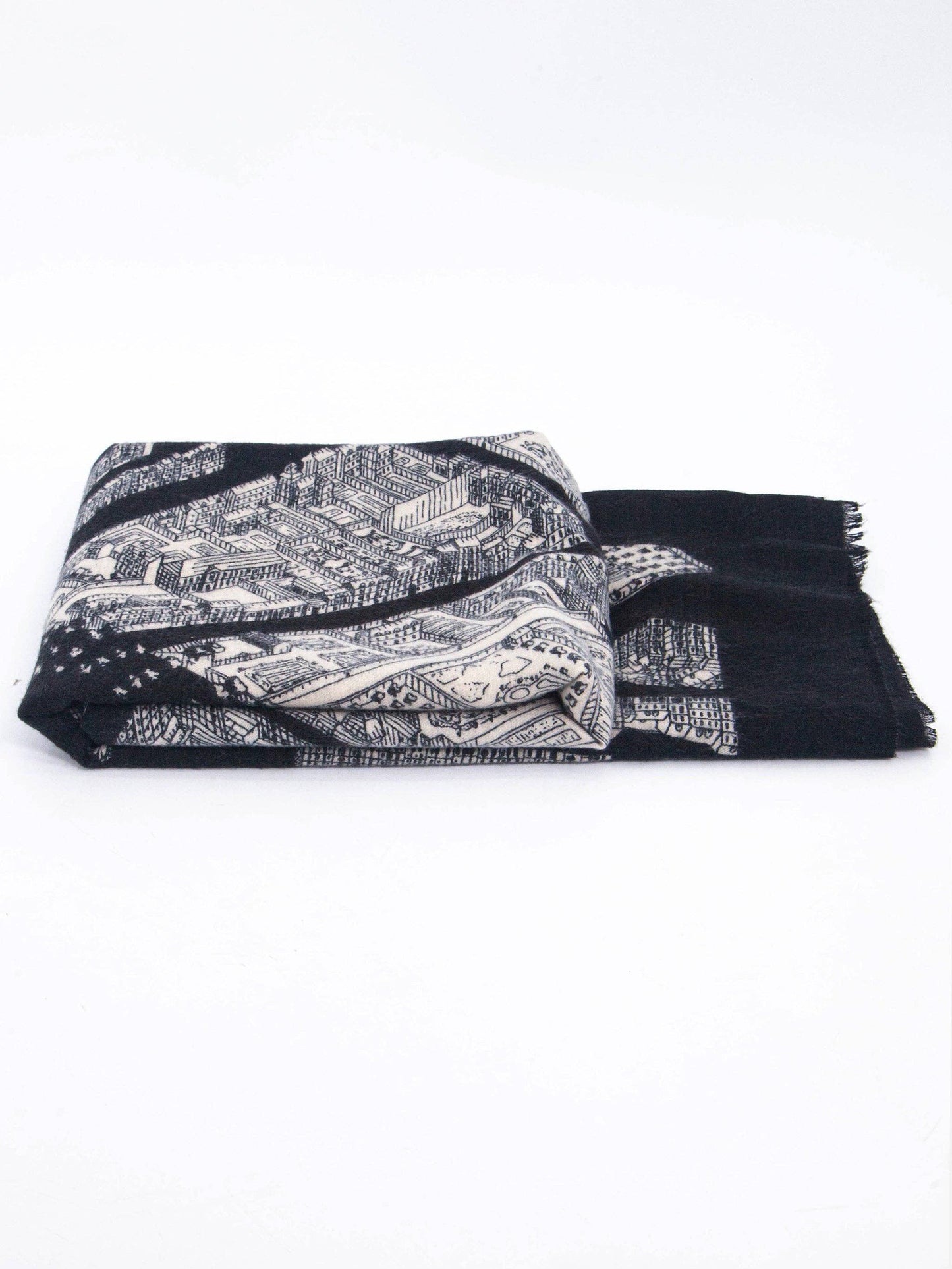 Sarta Accessories - Shelby Lightweight Scarf - Black, Architecture