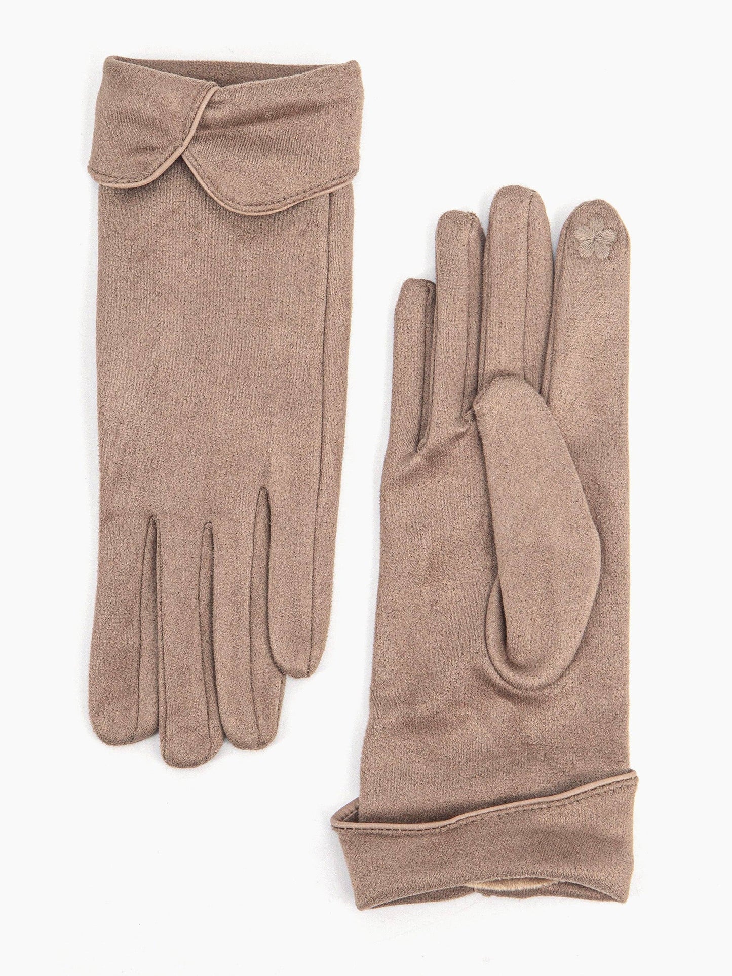 Sarta Accessories - Tori Scalloped Cuff Gloves - Camel