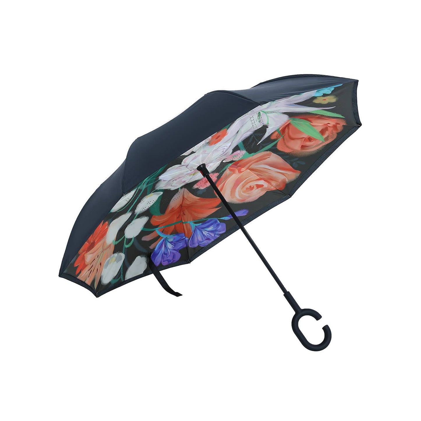 PEACH ACCESSORIES - Floral Symphony Reversable Umbrella F916