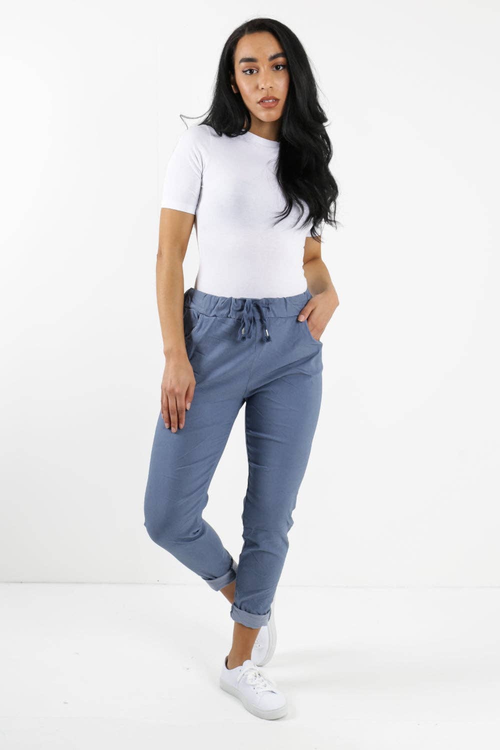 Miss Bold - Womens Plain Magic Pants Italian Multi Colours