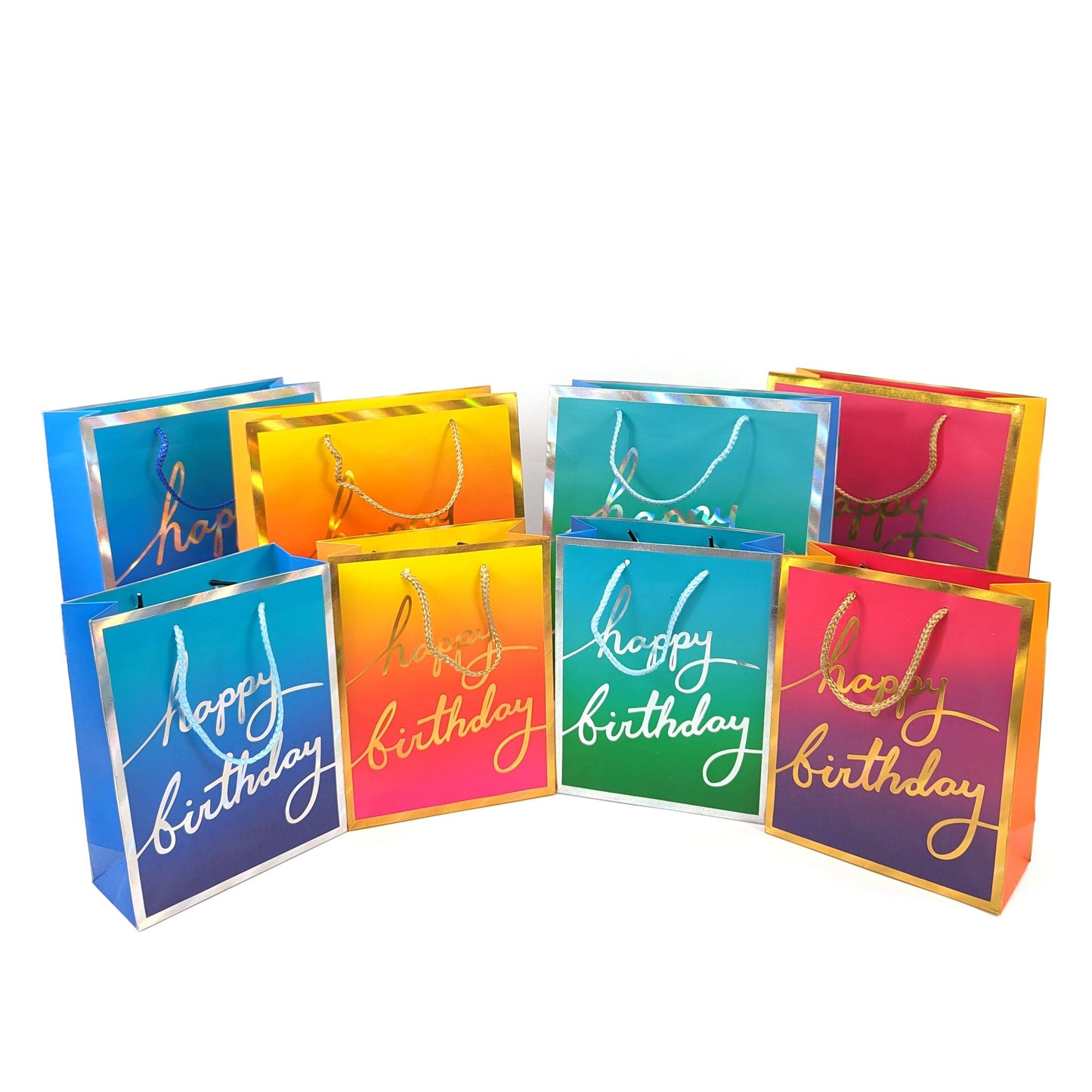4 Assorted Happy Birthday Gift Bag - 26x32cm