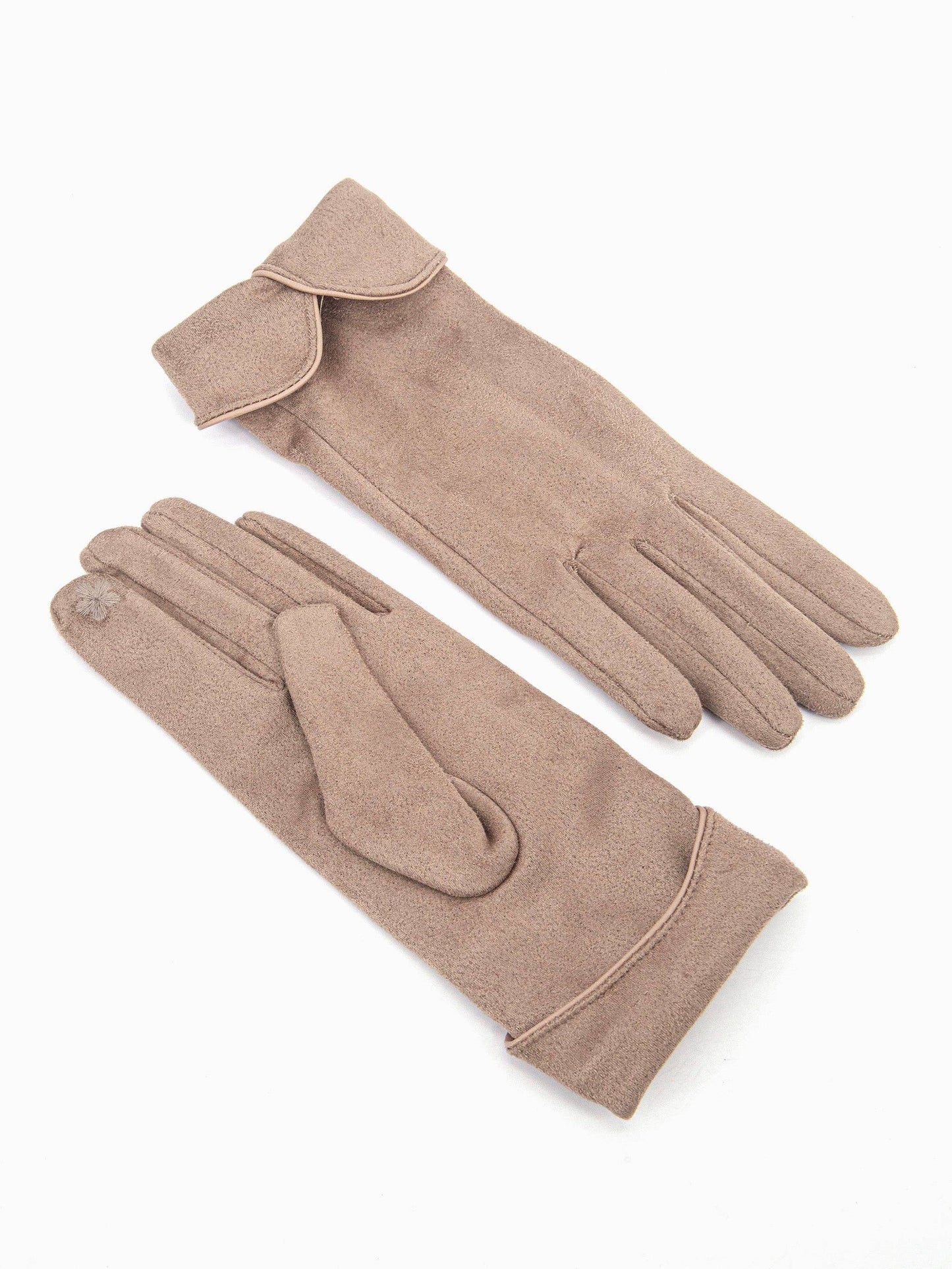 Sarta Accessories - Tori Scalloped Cuff Gloves - Camel