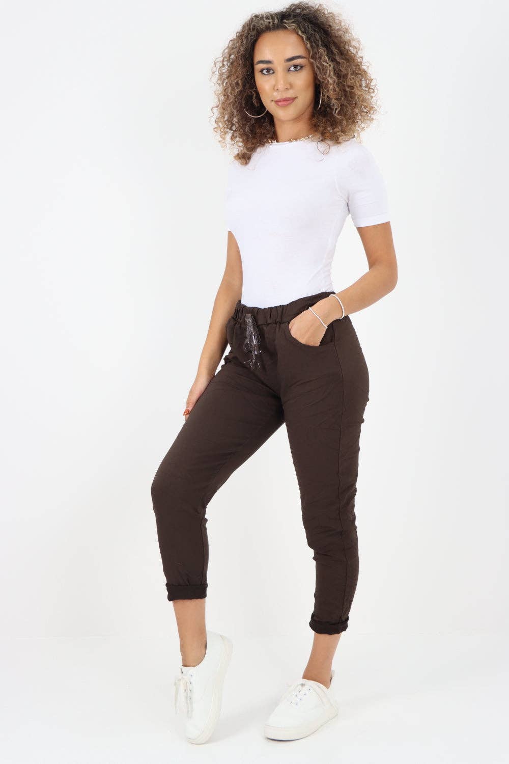 Miss Bold - Womens Plain Magic Pants Italian Multi Colours
