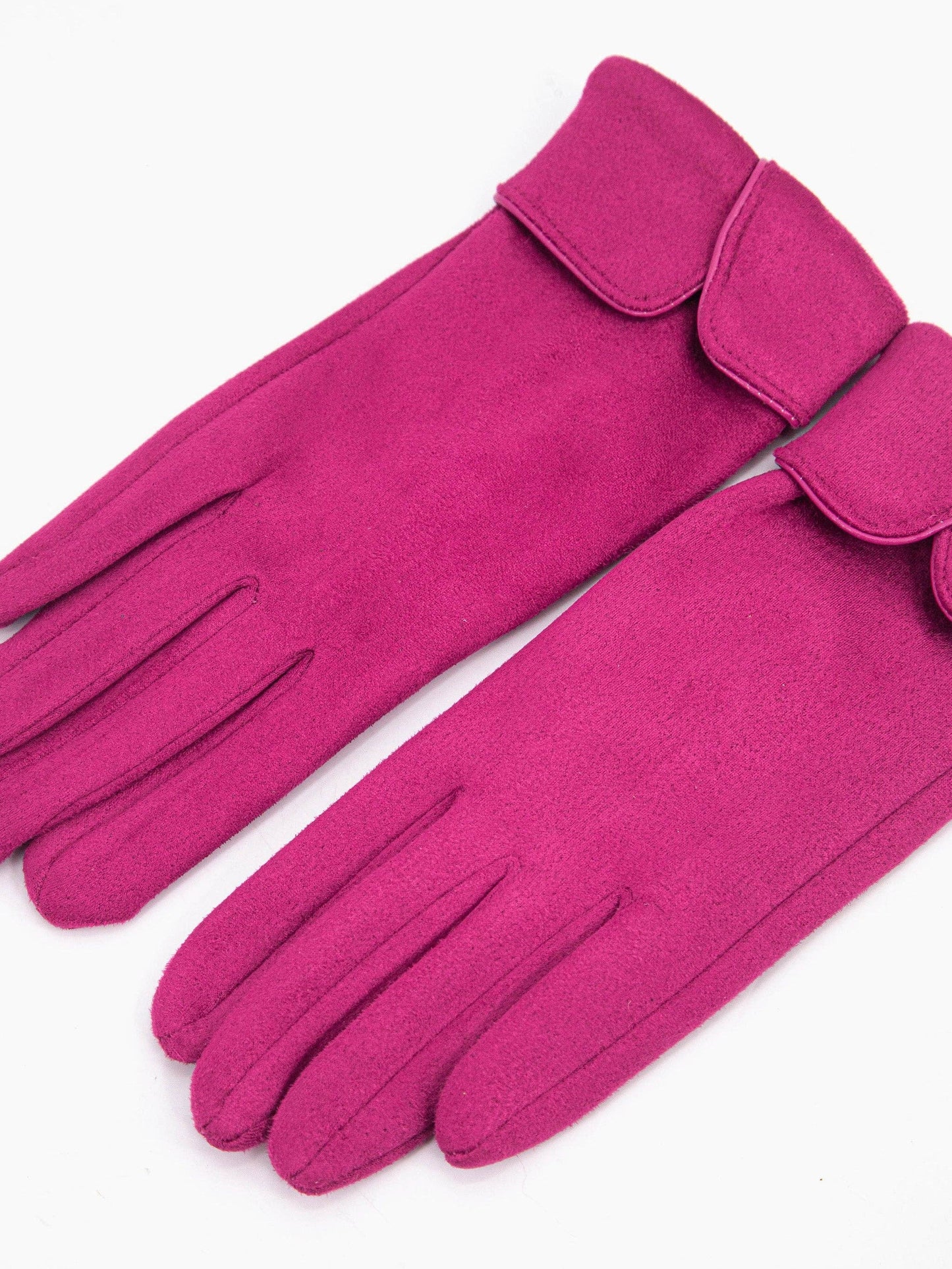 Sarta Accessories - Tori Scalloped Cuff Gloves - Fuchsia