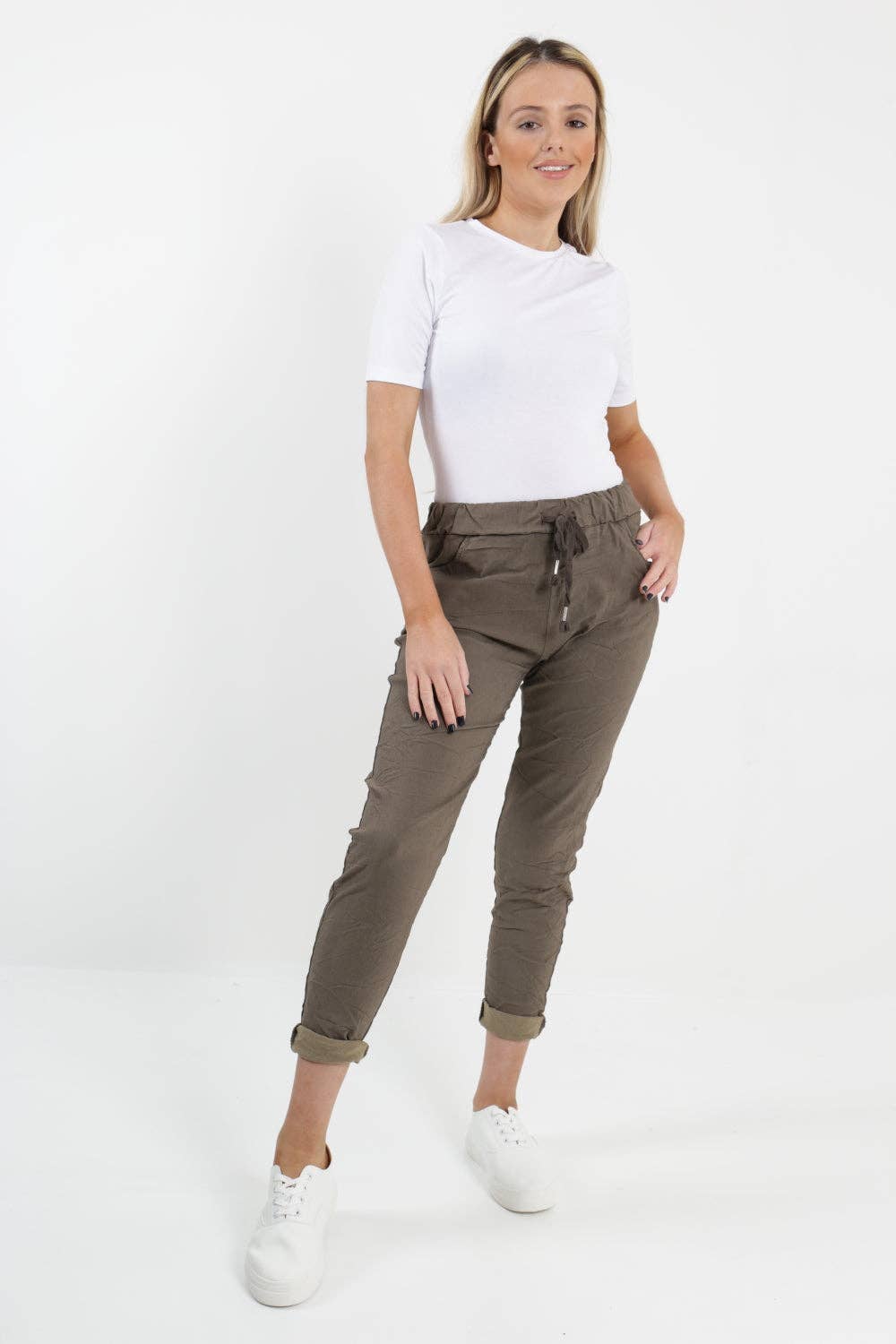 Miss Bold - Womens Plain Magic Pants Italian Multi Colours