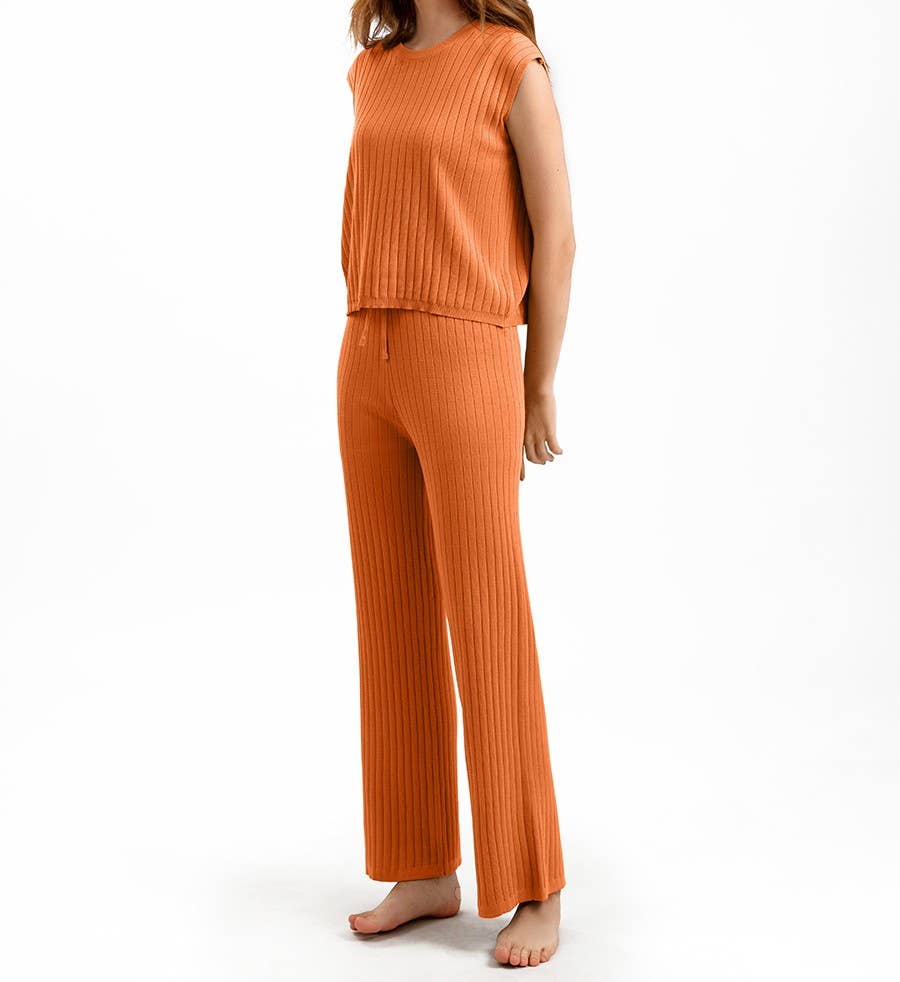 PEACH ACCESSORIES - Soft & Stylish Knit Top and Pant Set SET155