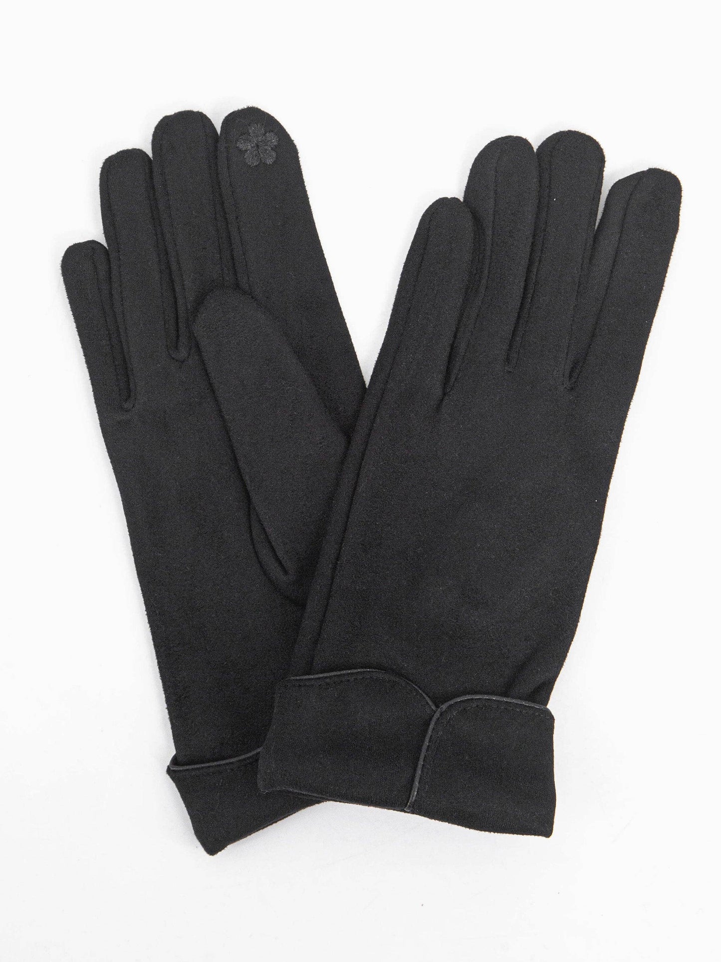 Sarta Accessories - Tori Scalloped Cuff Gloves - Black