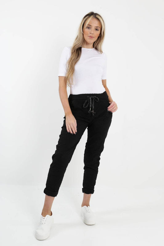 Miss Bold - Womens Plain Magic Pants Italian Multi Colours