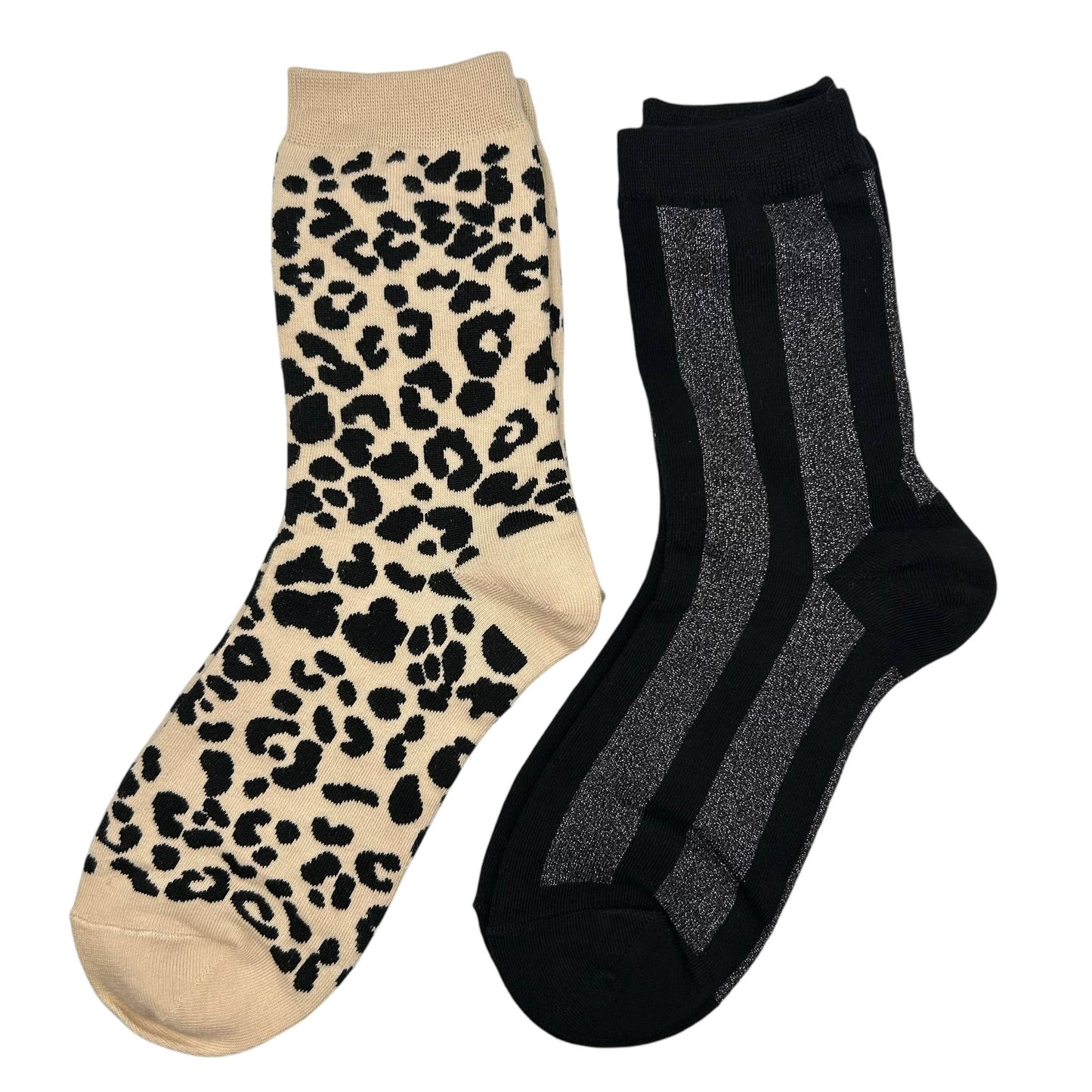 Sixton London - Cream Leopard & Berlin sock box duo with Metallic Insect