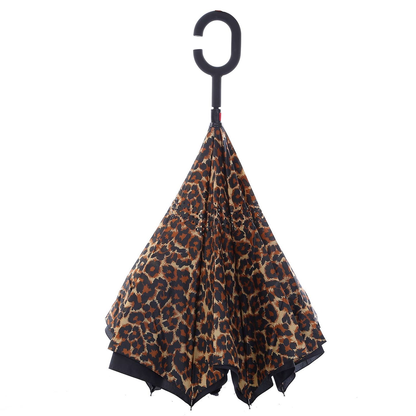 PEACH ACCESSORIES - F716-2 upside down umbrella in Leopard print