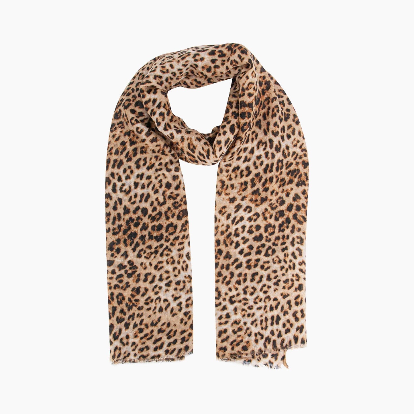 Sarta Accessories - Odessa Lightweight Scarf - Neutral, Leopard