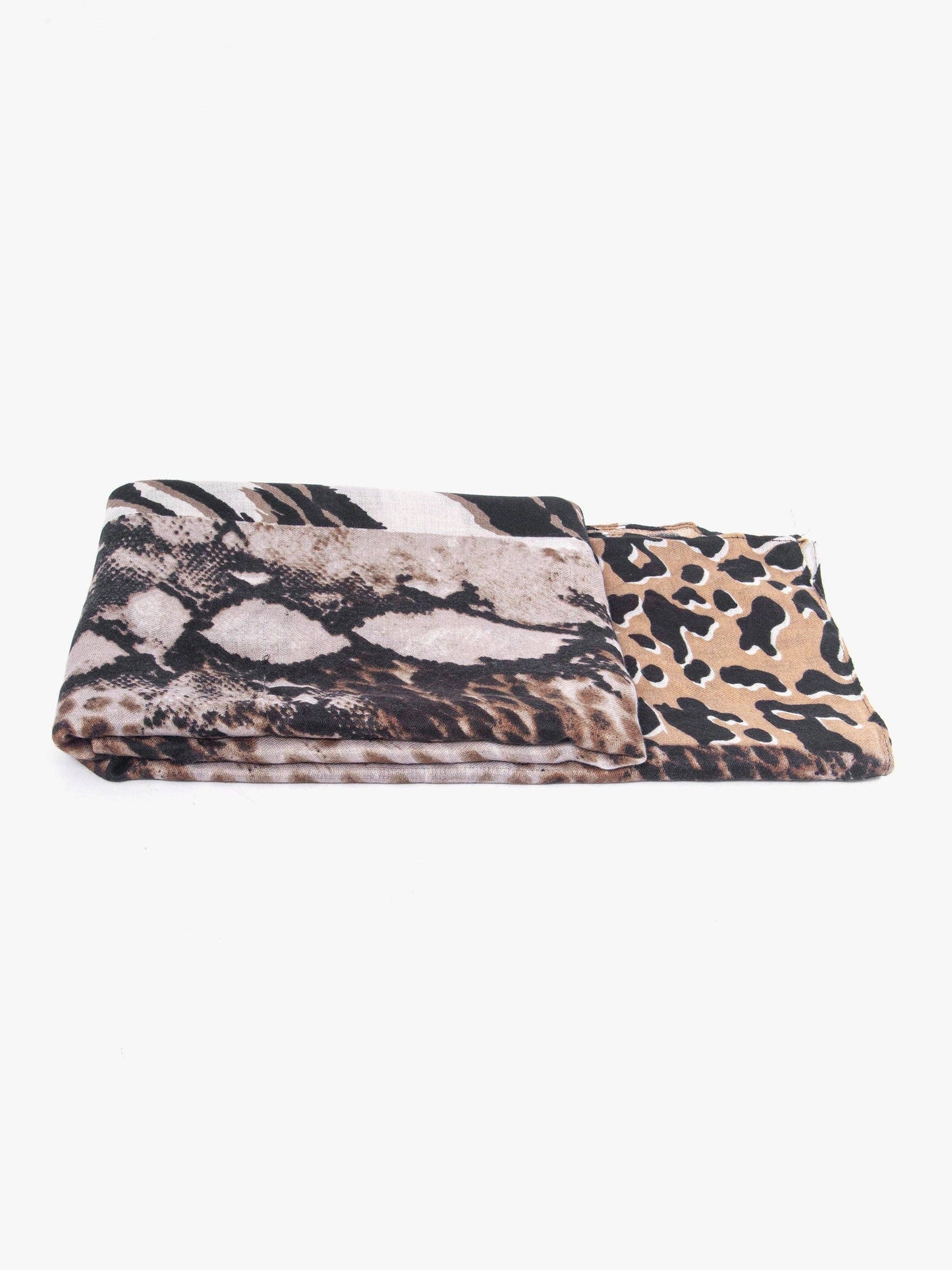 Sarta Accessories - Harriet Lightweight Scarf - Neutral, Animal