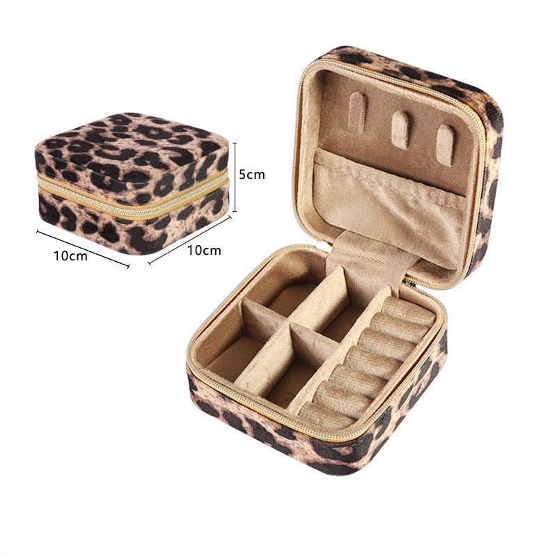 PEACH ACCESSORIES - Leopard Print Jewellery Box PUR070