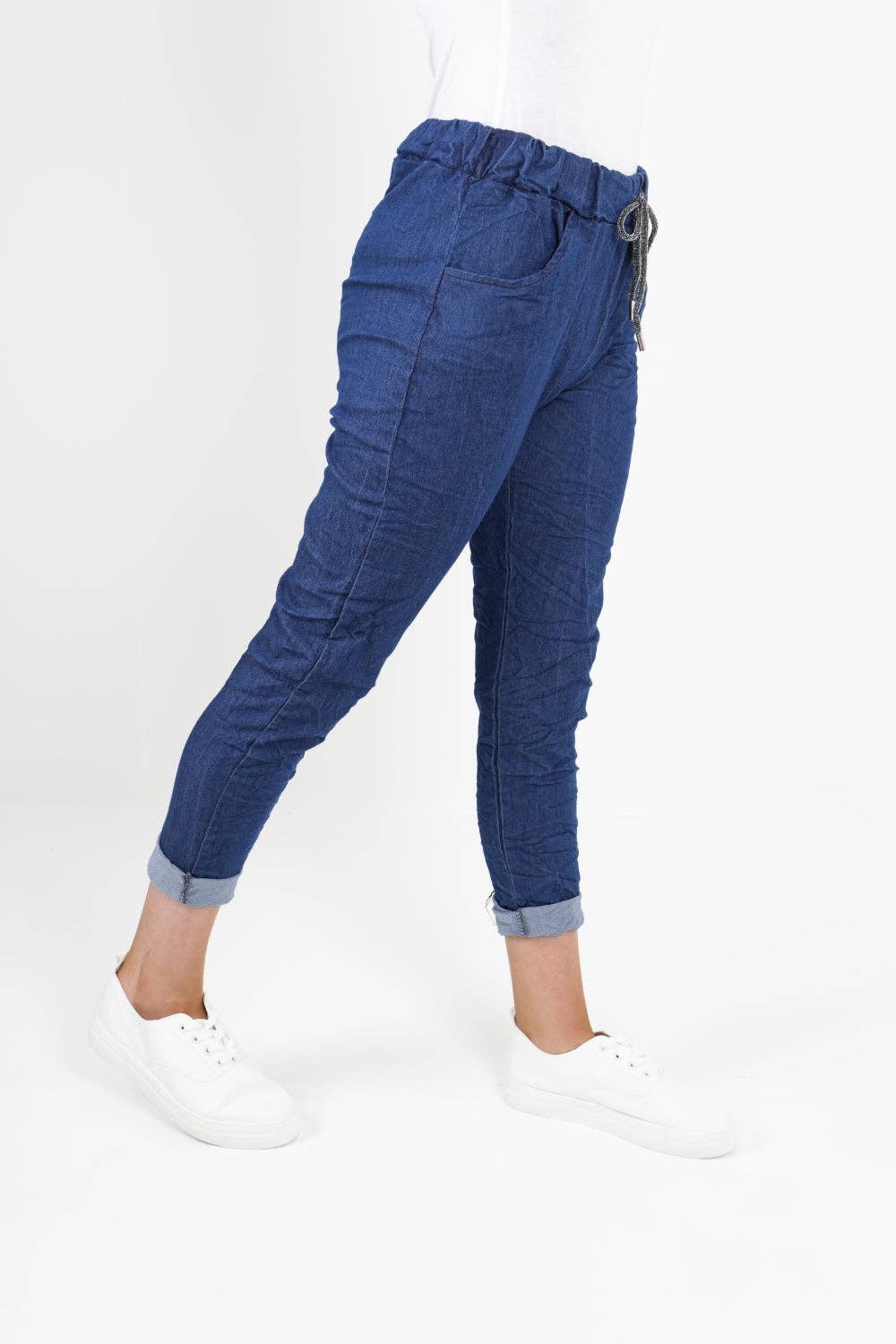 Miss Bold - Italian Denim Look Stretch Magic Pants