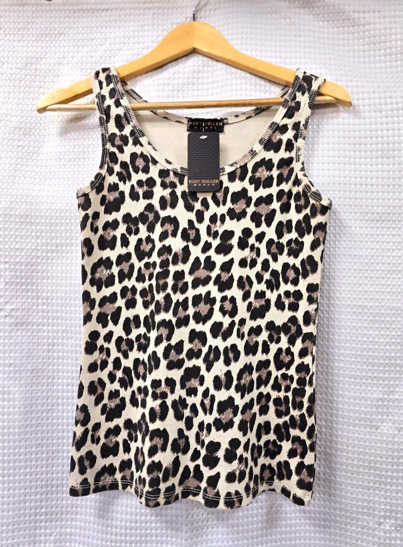 Kurt Muller - Leopard Cotton Ribbed Vest