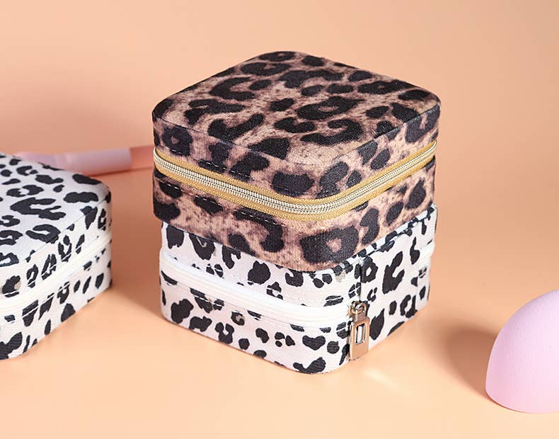 PEACH ACCESSORIES - Leopard Print Jewellery Box PUR070