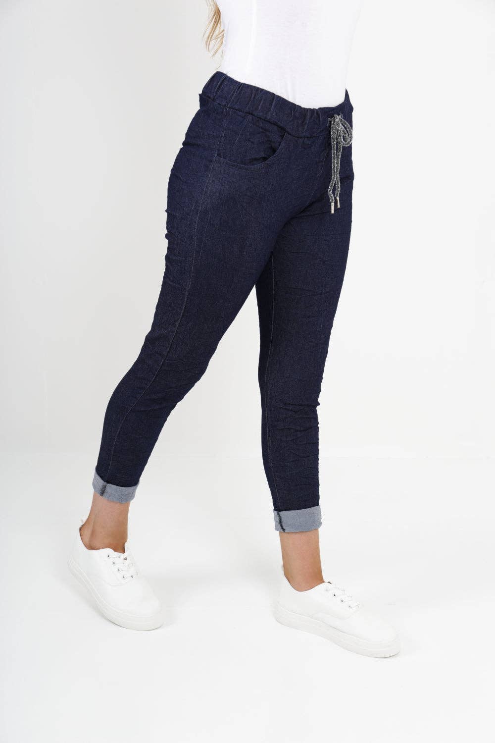 Miss Bold - Italian Denim Look Stretch Magic Pants