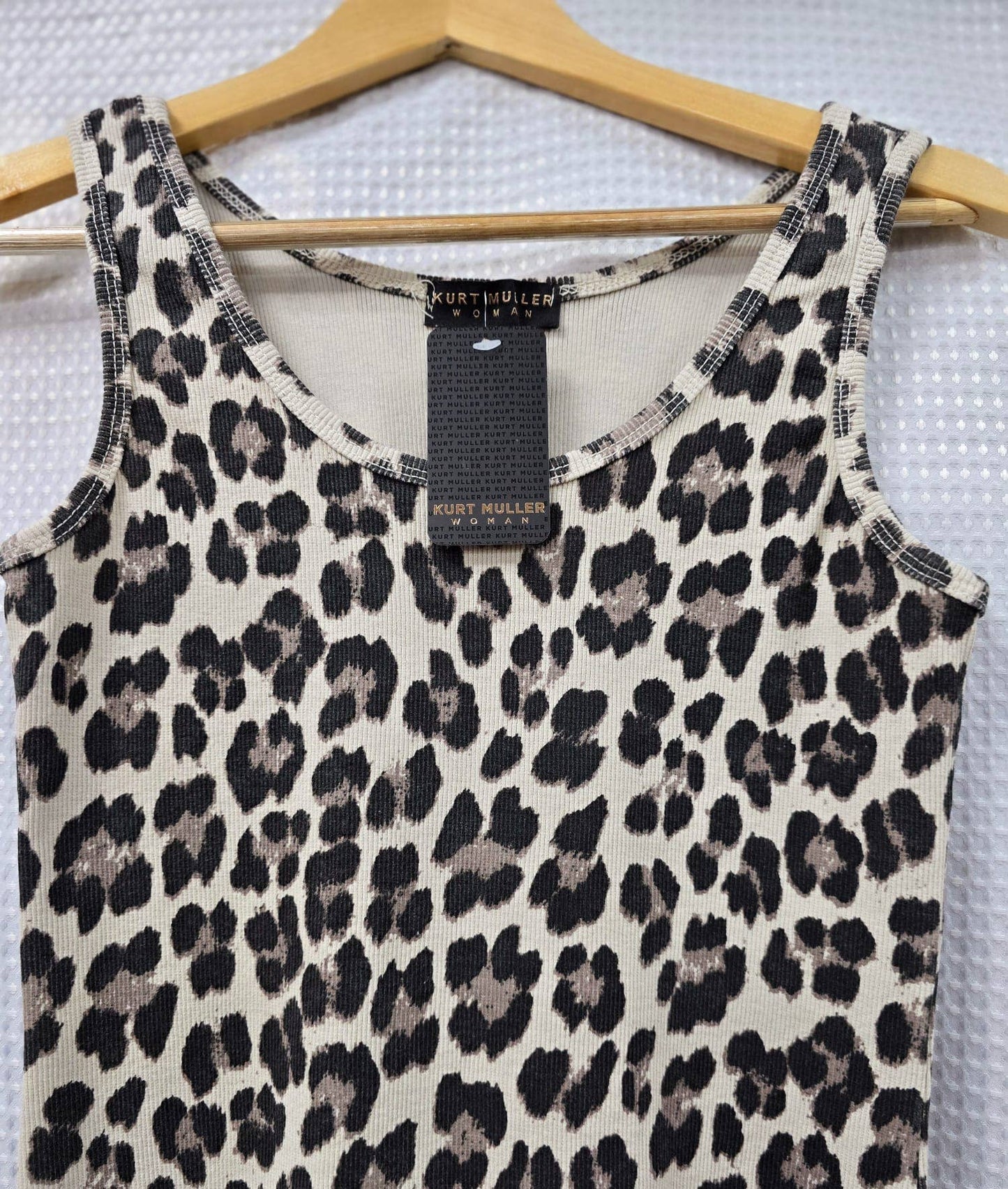 Kurt Muller - Leopard Cotton Ribbed Vest