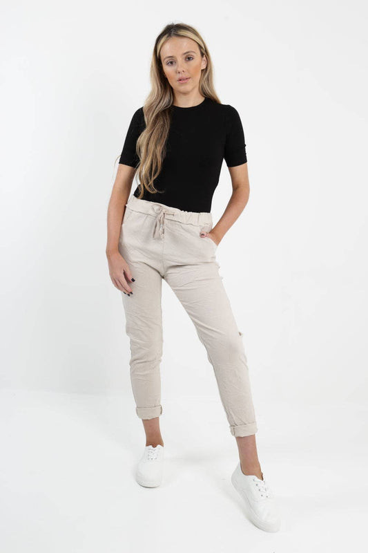 Miss Bold - Womens Plain Magic Pants Italian Multi Colours