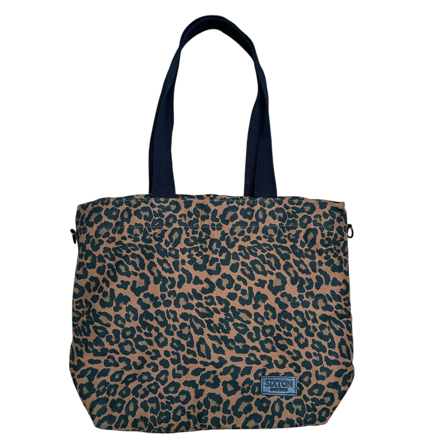 Sixton London - Brown Leopard print tote bag - small