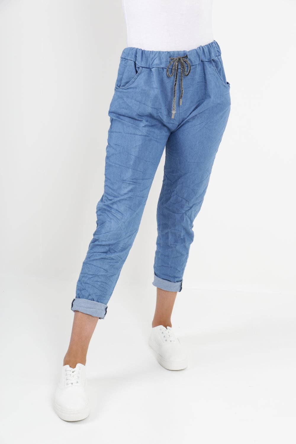 Miss Bold - Italian Denim Look Stretch Magic Pants