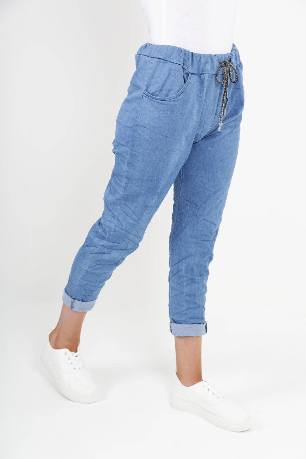 Miss Bold - Italian Denim Look Stretch Magic Pants