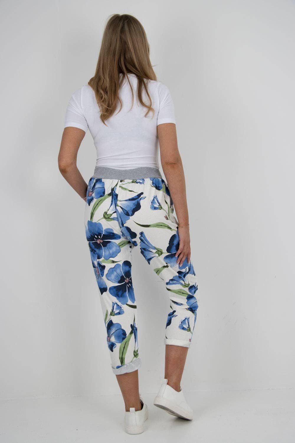 Miss Bold - Italian Floral Printed Cotton Ladies Trouser