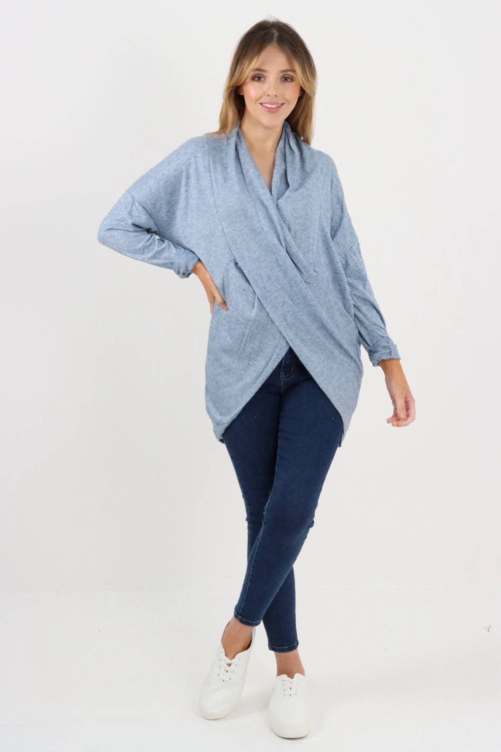 Miss Bold - Italian Soft Knit Wrap Top