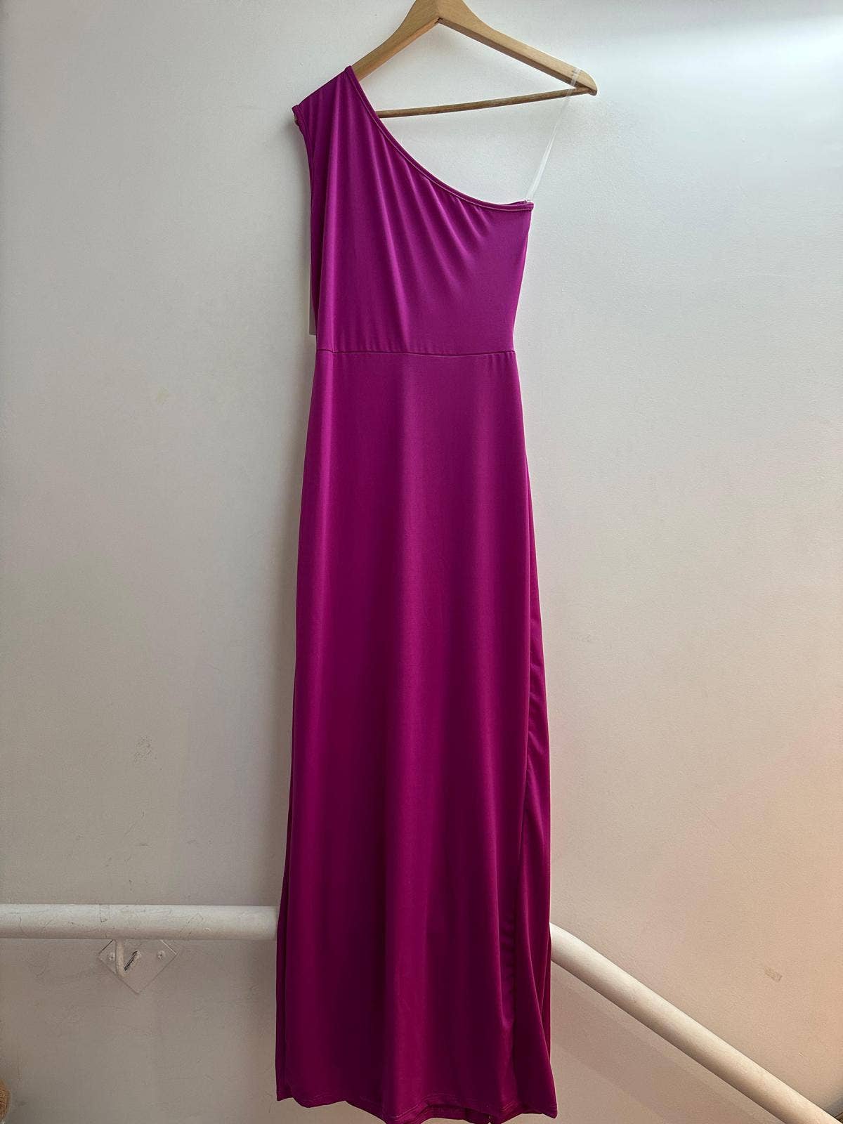 LORIANE - 6223 - Long plain, sleeveless dress