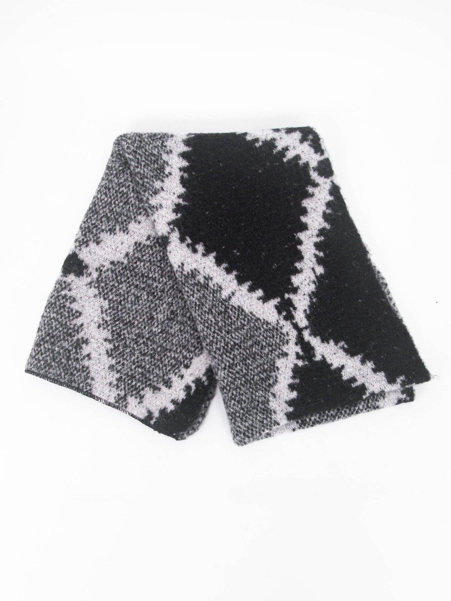 Sarta Accessories - Dove Heavyweight Scarf - Grey/Black, Crosshatch