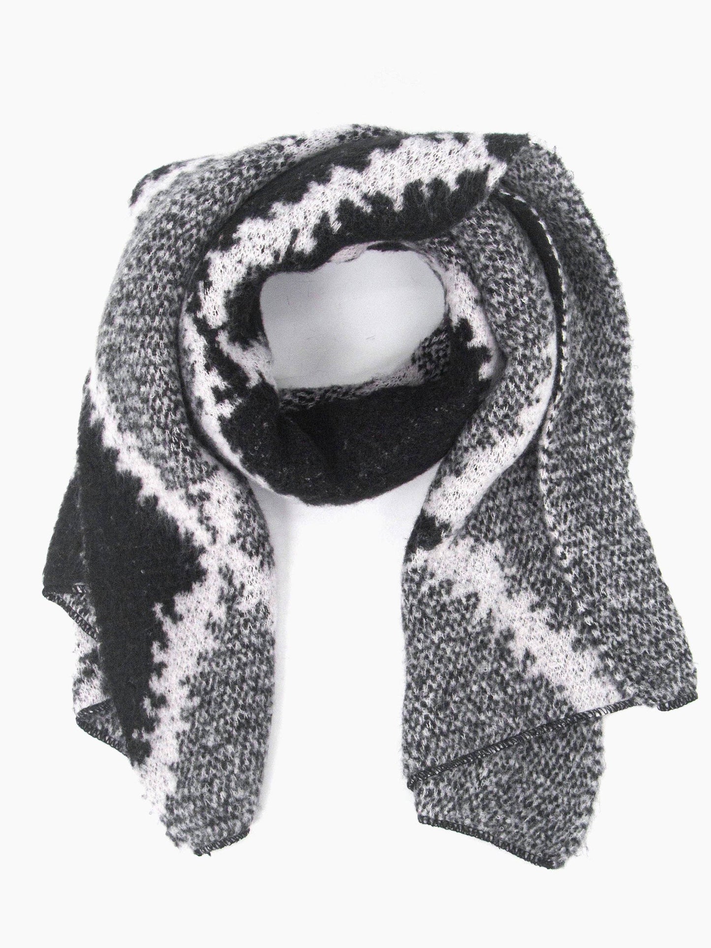 Sarta Accessories - Dove Heavyweight Scarf - Grey/Black, Crosshatch