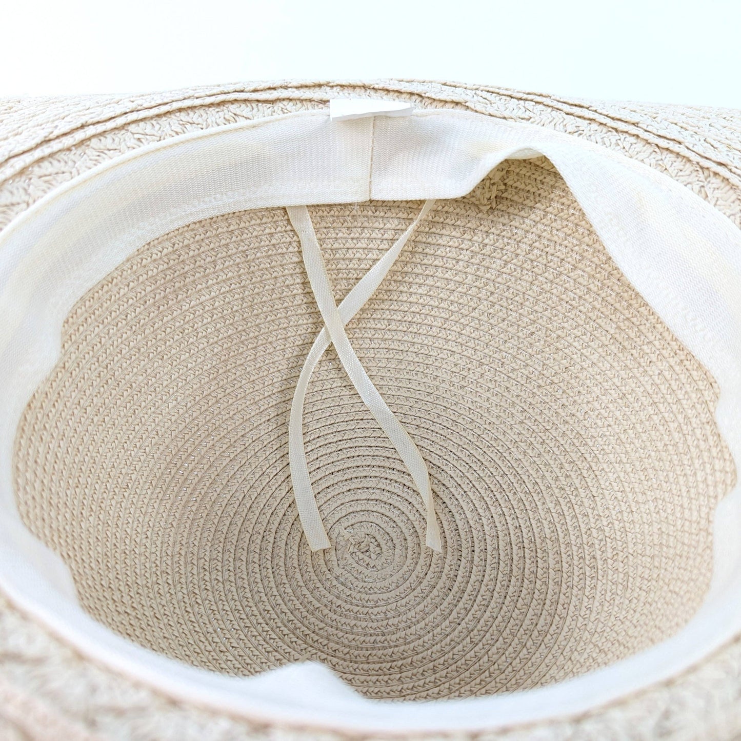 Black Ginger - Folding Wide Brim Travel Sun Hat - Pink Beaded Band (57cm)